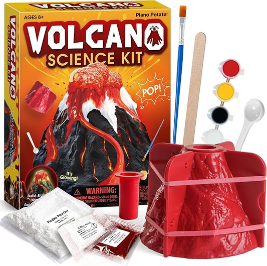 Volcano Science Kit for Kids – Erupting Volcano Making Kit, STEM Project & Science Experiment Kit, Non-Toxic Materials