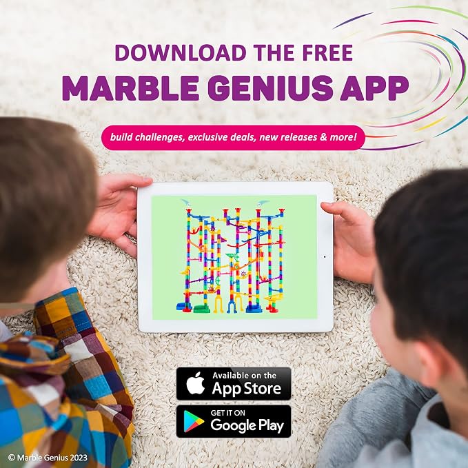 Marble Genius Marble Run Lights & Sounds Accessory Set - 10 Randomized Jungle Sounds and 2 Flashing Lights, Compatible with Any Marble Genius Set, for Ages 3 and Above, Green-Jungle Sound