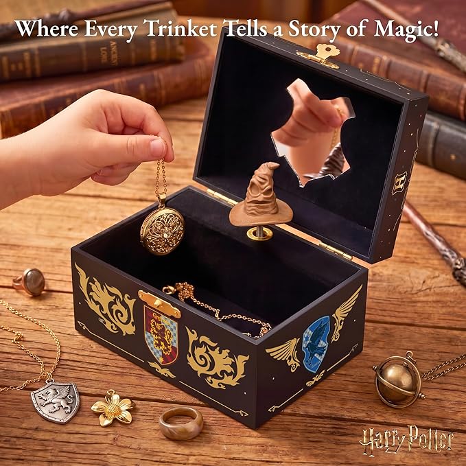 Harry Potter Jewelry Box for Girls Musical Jewelry Box with Spinning Figurine, Harry Potter Toys for Kids Ages 3-7