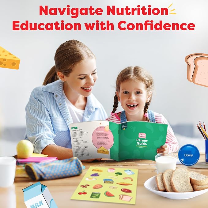 Baketivity Nutrition Explorer Kit – STEM Learning for Kids with Detective Costume, Food Chart Puzzle, Portion Plate, Stickers & Recipe Book