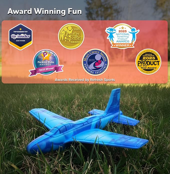 Toy Airplane For Kids - Summer Basket Stuffers for Kids - Durable EVA Foam Plane - Airplane Toy Stocking Stuffers - Small Gifts For Boys & Girls 2026 Foam Glider Plane - Fun Kid Glider Airplanes Toys