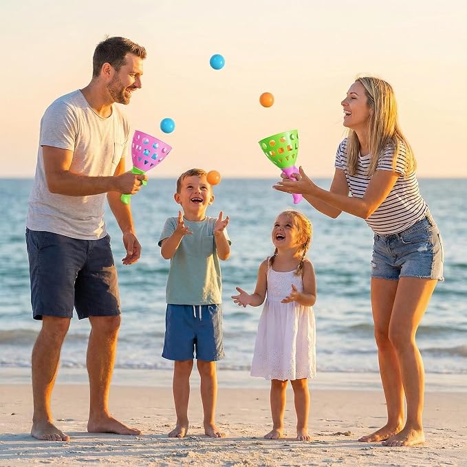 Bennol 4 Pack Outdoor Game Toys for Kids Boys with 20 Balls Pop Pass Catch Ball Game Outside Toys Gifts for 3 4 5 6 7 8+ Year Old Boys Kids Outside Outdoor Gifts for Ages 3-5 4-8