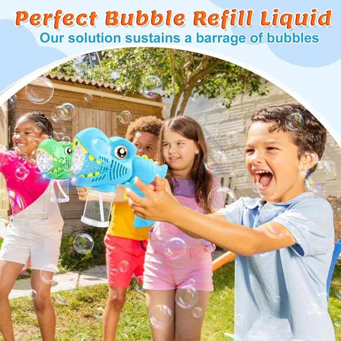 Yunaking Bubbles Solution Concentrated 64oz (Makes 5 Gallons), Non-Toxic Bubbles Refills for Bubble Machine, Gun, Wand, Mower, Giant Bubble Toys for Kids Parties Outdoor Easter Wedding(Red+Blue)