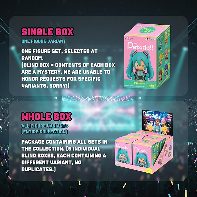 Hamee RE-Ment Hatsune Miku Blind Box Figure for Birthday Gift, Party Favor, Collectible Toy (Hatsune Miku petadoll - Piapro Characters) – 1 Pc. Mystery Box