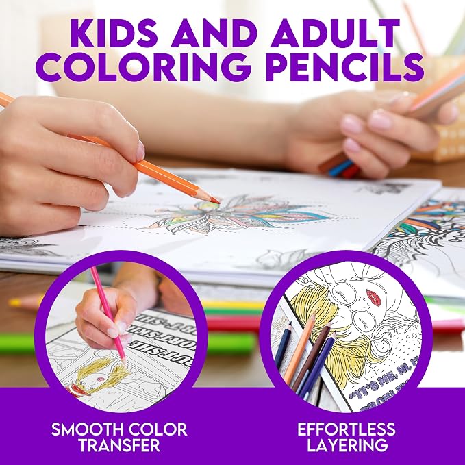 Swiftly Colored Pencils - 12 Foil-Stamped Lyric-Themed Colored Pencils + 5 Coloring Pages, Soft Core Color Pencil Set & Creative Gift for Music Lovers, Pop Culture Fans & Coloring Books
