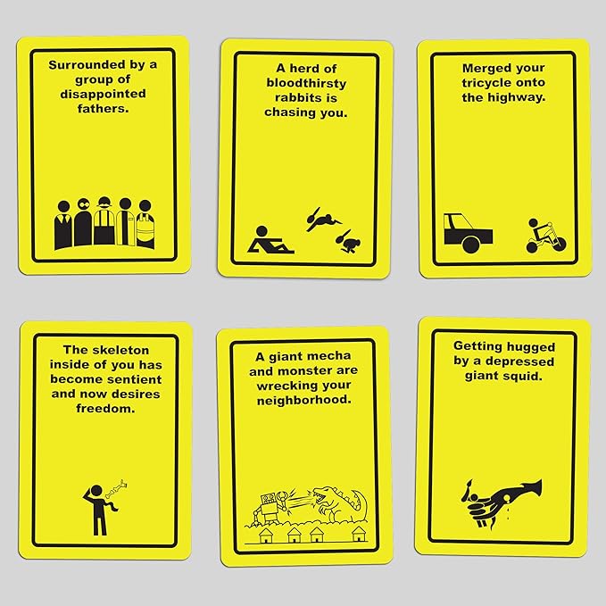ORIGAMI WHALE Danger The Game: The Card Game of Bizarre Dangers and Rescues - Family & Adult Game Night - Easy to Learn - Party Games - Family Board Games - 3+ Players