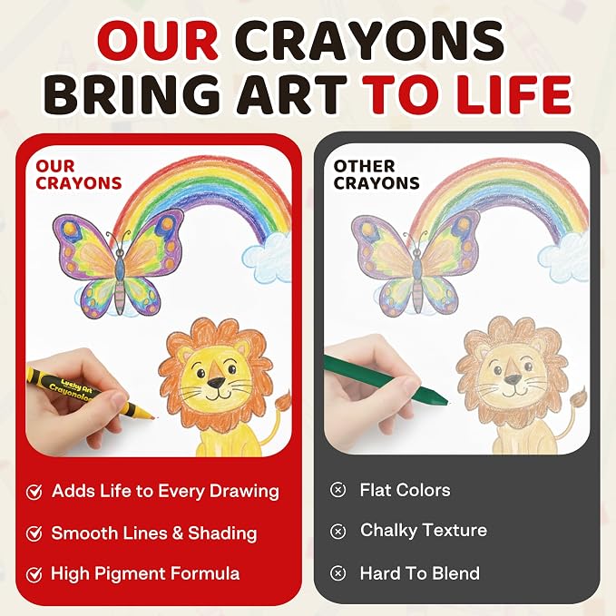Crayon Packs for Kids Party Favors, 20 Sets of 4 Crayons (80 Count), 3.5 Inch Non-Toxic Standard Size Bulk Crayons for Goodie Bags, Classrooms & Restaurants