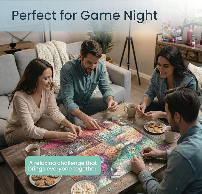 1000 Piece Jigsaw Puzzle for Adults - Beach Bar at Sunset - Challenging Puzzle Perfect for Game Nights - 1000 Piece Puzzle for Adults. 20x27 inches(Island Escape)