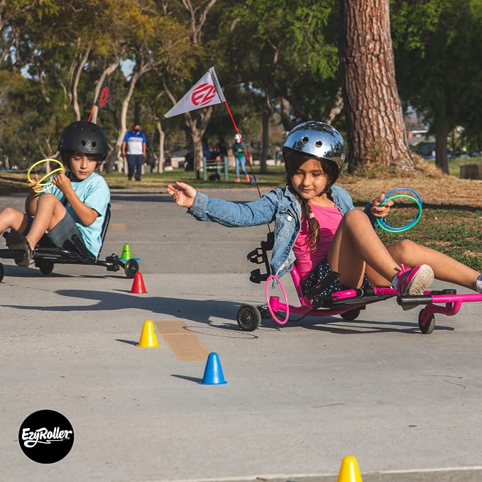 EzyRoller Drifter X Ride On Toy for Kids, Ages 4-12, Up to 154 lbs - Pink