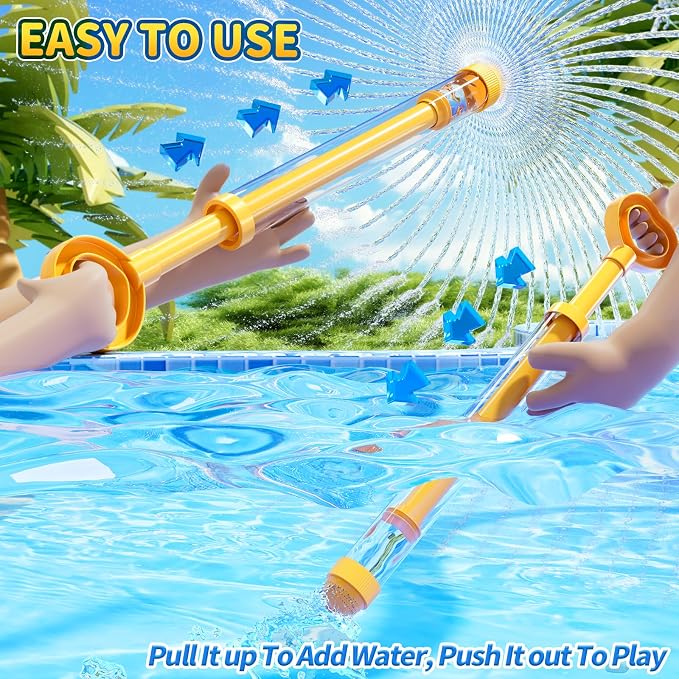 8 Pack Water Blaster Squirt Gun for Kids, Water Squirter Water Gun Bulk for Kids Ages 3-5, Spray Water Soaker Toys for Pool Party Outdoor Summer Water Games