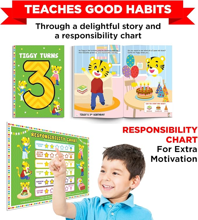 Learnabee Toys for 3 Year Old Boys/Girls | Gift for 3 Year Old Kids | Board Books and Fun Activities | Learning and Educational Toys & Games (1 Box Set)