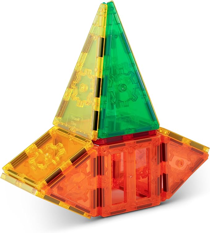 Tytan Magnetic Tiles 80-Piece Building Set by ZURU – Colourful STEM Construction Toy with Strong Snap-Fit Tiles for 2D and 3D Play, Includes Carry Bag, for Kids Ages 3+