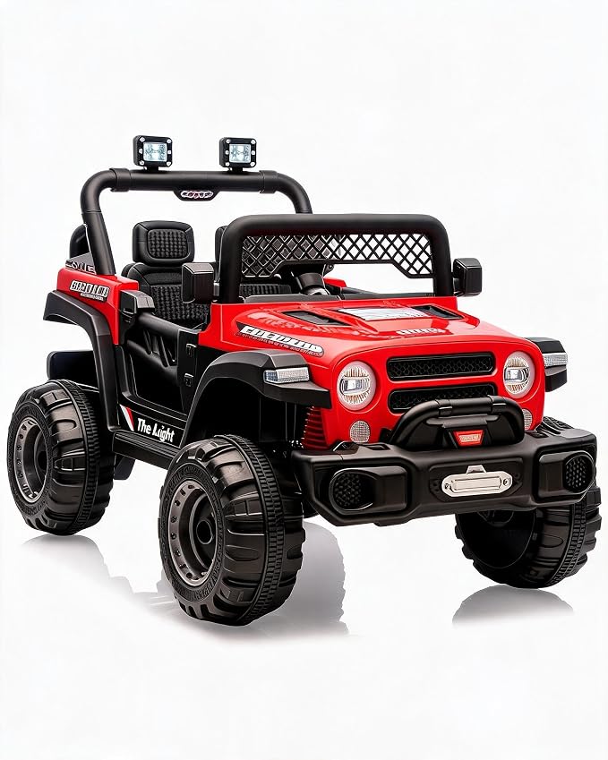 GarveeLife 12V Kids Ride On Car, 2 Seater Electric Toy Car for Toddlers and Children, Ride On Toys with Parent Remote Control, Battery-Powered w/Music & LED Lights