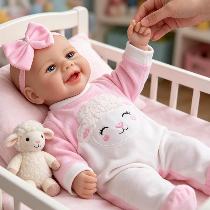 Milidool Baby Doll Girl - 17-Inch Soft Body Realistic Baby Doll Real Life Baby Dolls for 3+ Years Girl Birthday Gifts, Pretend Play, Christmas & Collection