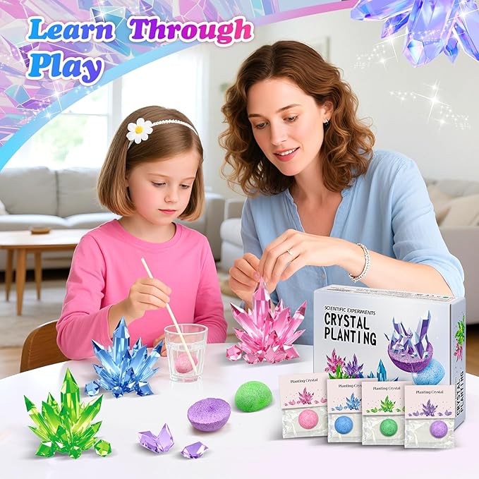 16Pcs Science Kit Crystal Growing Party Favor Supply Gifts for Kids Classroom Goodiebags Christmas Valentine's Day Gifts (16Pcs, One Size)