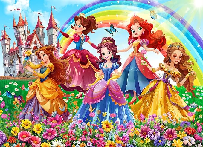 Puzzles for Kids Ages 6-8 8-10 Year Old - Princess Castle Series, 200 Pieces Jigsaw Puzzles for Kids, Learning Educational Toys for Boys and Girls Ages 10-12 Year Old
