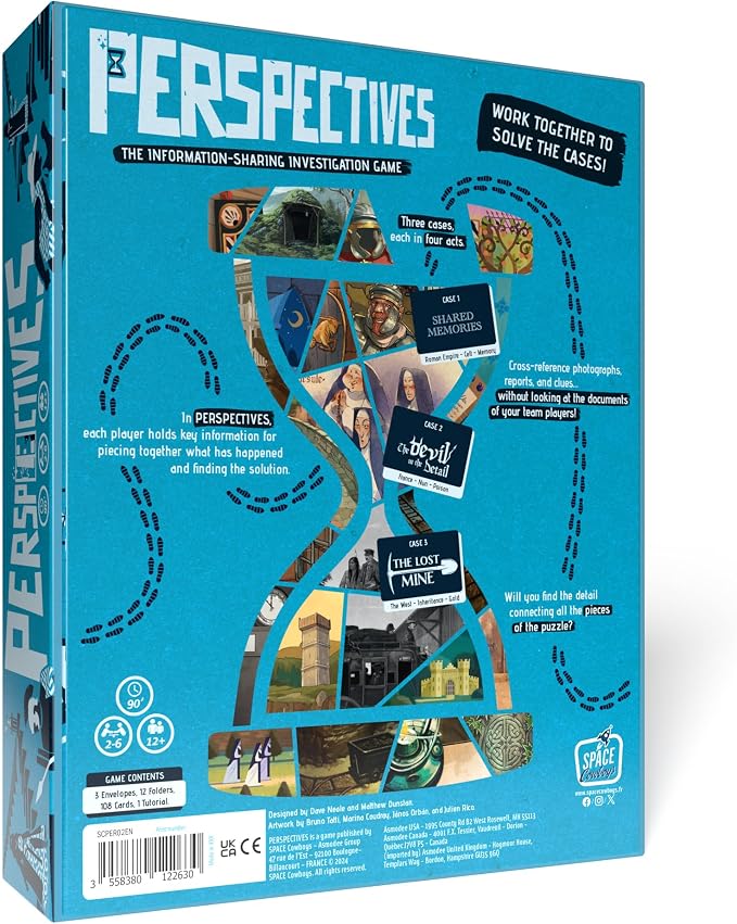 Perspectives (Blue Box) - Mystery Game, Cooperative Storytelling Game, Collaborative Detective Game for Kids & Adults, Ages 12+, 2-6 Players, 90 Minute Playtime, Made by Space Cowboys