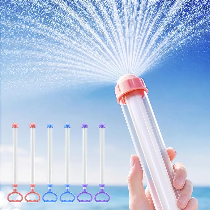 6 Pack Fireworks Water Gun,Fun Firework Spray Water Squirter for Kids Teens Adults Summer Swimming Pool Beach Water Play