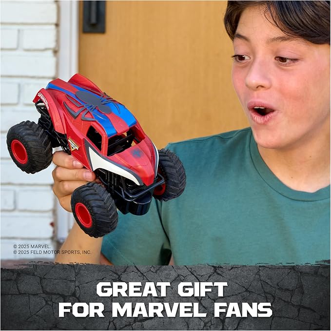 Monster Jam, Marvel The Amazing Spider-Man RC Monster Truck, 1:24 Scale, Kids Toys for Boys and Girls Ages 4 and up