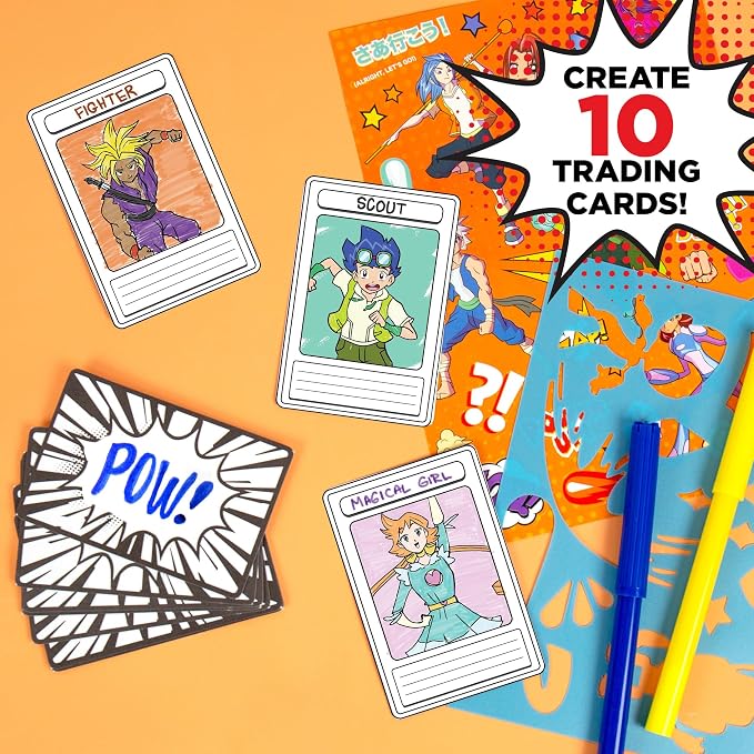 Made By Me Anime Color & Design Artist Set, 22-Piece Art Set, Create Your Own Comics, Make Your Own Manga & Anime Sketchbook, Gifts for Manga Enthusiasts, Arts & Crafts for Kids 6+