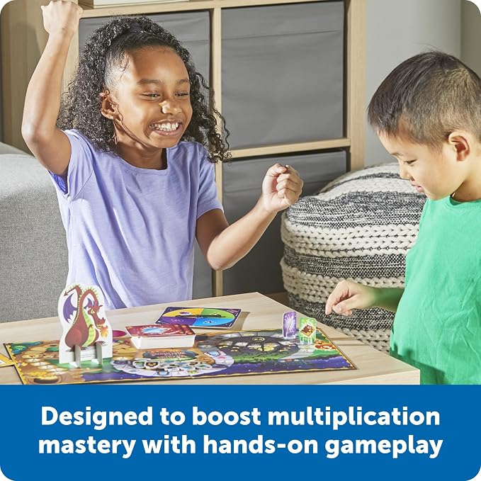 Learning Resources Wizards of Mathland - Multiplication Math Games for Kids, 2nd - 3rd Grade Classroom Board Game, Fun Educational Homeschool Games for Elementary Kids, Math Learning Board Game