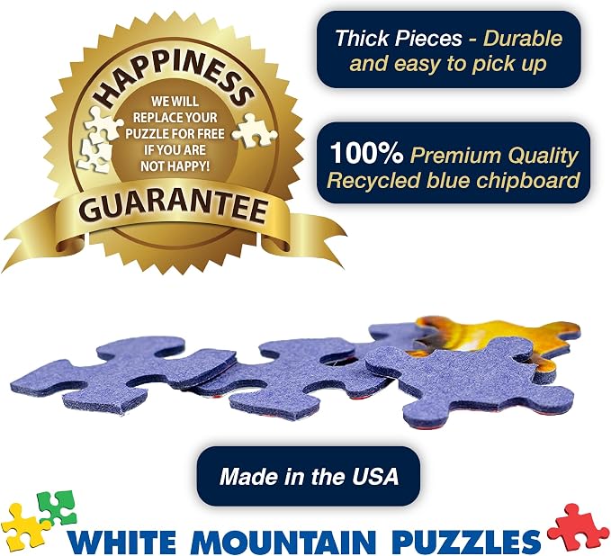 White Mountain 1000 Piece Jigsaw Puzzle Famous Art Masterpieces Puzzles with Large Pieces for Adults and Family 24"x30" – Great Paintings