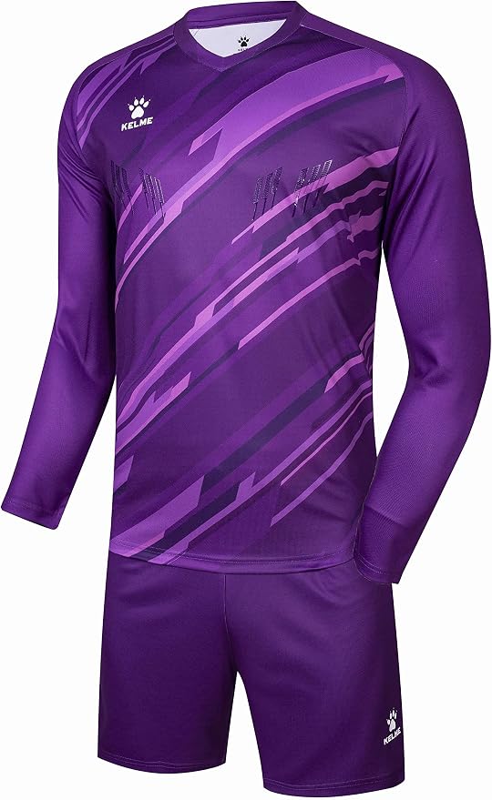 KELME Soccer Goalkeeper Jersey Pro Set Uniform - Padded Goalkeeper Shirt Shorts Socks - Men's Goalie Jersey Adults Kids