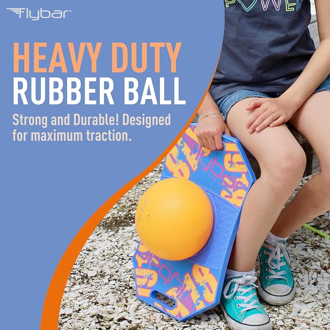 Flybar LED Pogo Trick Ball for Kids Balance Bounce Board w/Anti-Slip Deck