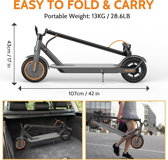 Aovowheel Electric Scooter for Adults, Folding E Scooter with 350W/500W Motor 16/24 Mph Top Speed, Max 19-23 Miles Long Range, 8.5''/10''/14''Tires Commuting Scooters with Dual Brakes System, APP