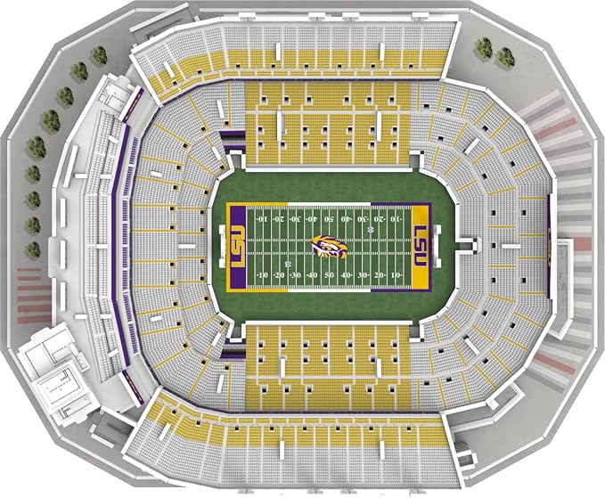 Pro Lion 3D Jigsaw Puzzle of Tiger Big Stadium Construction Building Kits - 88 Pieces | LSU Tigers Football League Gifts for Boys, Adults, Men & Kids Aged 7+ | Puzzles Games Kit for Creative Fans