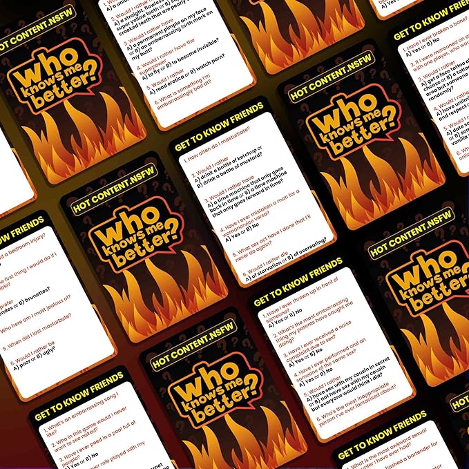 Quokka Card Games for Adults – Who Knows Me Better NSFW Edition – Party Game with 500+ Questions for Friends, Couples & Party Game Nights Ages 18+