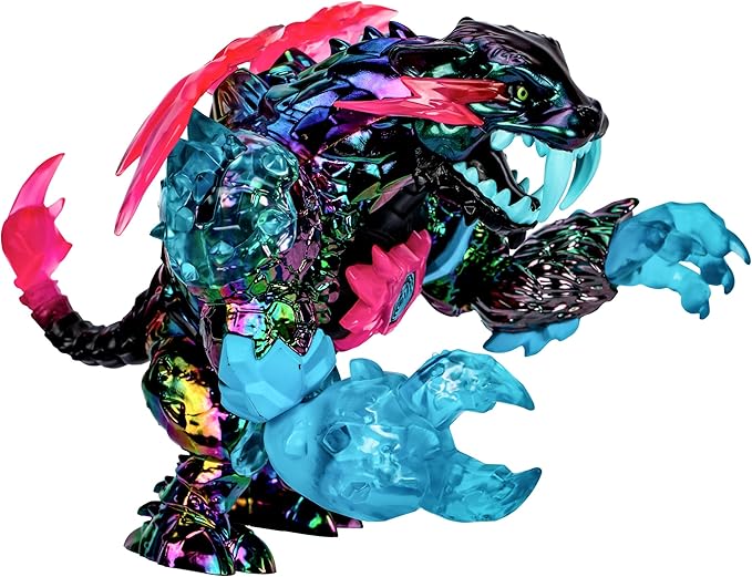 MrBeast Lab Apex Beast Neon Panther Collector Figure, Standing at 6.5 Inches/16.5cm Tall, with Extreme Detailing, Premium Packaging, 13 Points of Articulation and Chomp Jaw