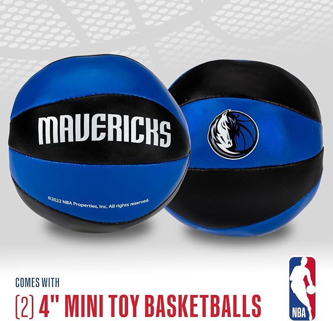 Franklin Sports NBA Toy Basketballs - 2 Pack of Kids Soft Mini Basketballs for Over The Door + Indoor Hoops - NBA Fan Shop