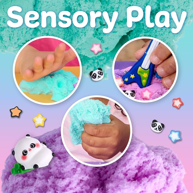Creativity for Kids Sensory Minis Panda Kit | Cloud Clay Sensory Toy for Toddlers | Squish, Scoop & Discover Panda Surprise Pieces | Mess-Free, Screen-Free Travel Activity for Kids (Ages 3+)