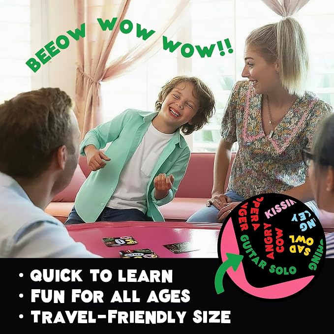 UPROAR! Family Word Sound-Matching Card Game – Crowd-Pleaser – Fast-Paced Party Game for Kids, Teens & Adults | Perfect for Family Game Night, Parties & Birthdays | 2–6 Players | Easy to Learn