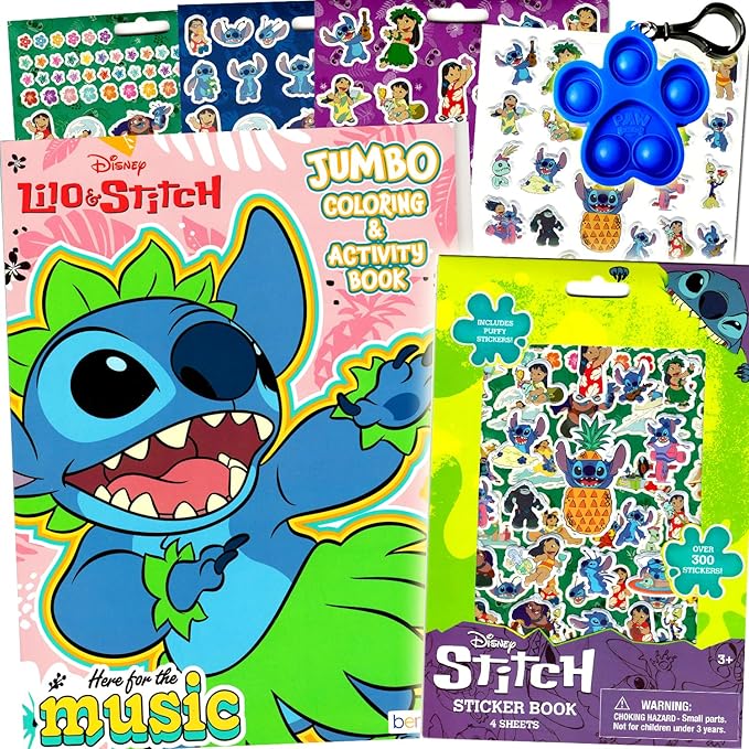 Bendon Disney Lilo and Stitch Coloring Activity Book and Sticker Set for Kids