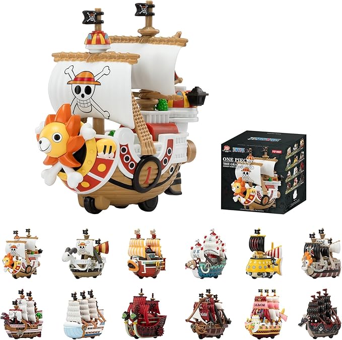 POP MART One Piece - The Grand Line Series Vehicles Blind Box Figures, Collectible Toys Home Decorations, Holiday Birthday Gifts for Boys, Anime Fans, Single Box