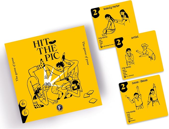 Hit The Pic Party Game - Match The Pose in Fast-Paced Team Play Using Improv and Movement, Perfect for Groups and Family Game Nights - Ages 12+, 2+ Players, 30 Minute Playtime, Made by Fitz