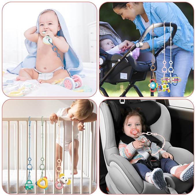 Silicone Pacifier Clip,High Chair,Stroller Accessories,Cribs,Rocking Chair