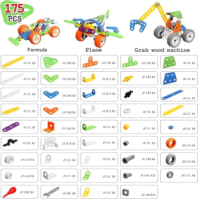 11 in 1 STEM Kits Building Toys for Kids Ages 4-8 5-7, Stem Toys for 4 5 6 7 8 Year Old Boy Birthday Gift, Educational Construction Set for Boys 4-6 6-8 5-8, Creative Learning Engineering Game