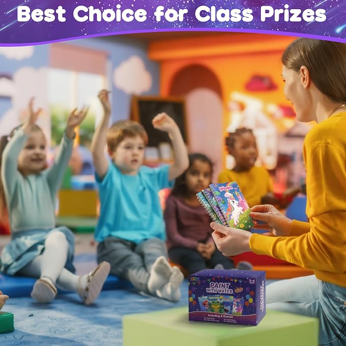 ZIZZ 24Packs Water Coloring Books -Kids Arts and Crafts for Kids 4-8, Party Favors Goodie Bags Stuffers for Kid, Easter Basket Stuffers for Toddlers, Birthday Christmas Easter Classroom Gifts Prizes