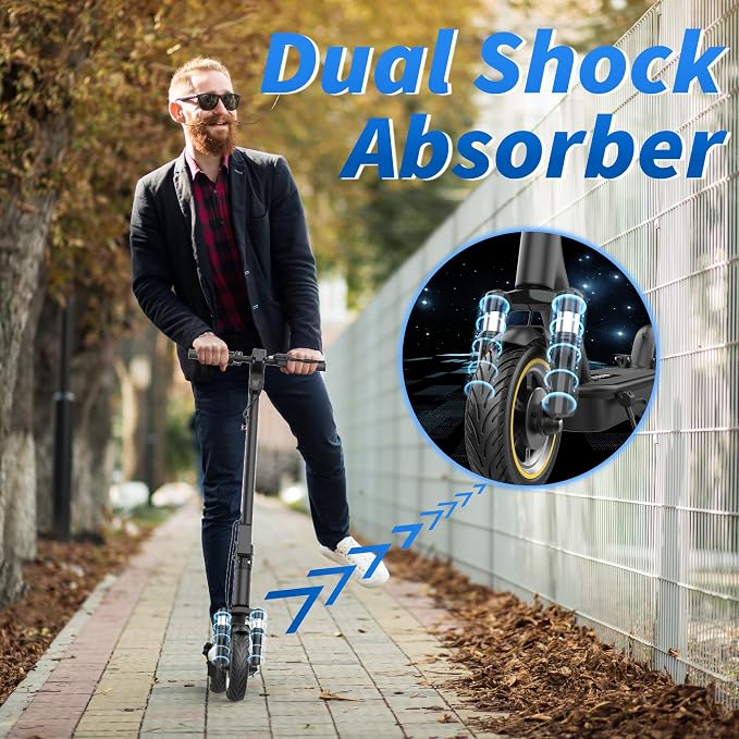 VOLPAM Electric Scooter, 350W/500W/800W/1000W/250W Powerful Motor & 19/22/ 9 MPH Top Speed, 16-28-10 Miles Long Range, Folding E Scooter Choice