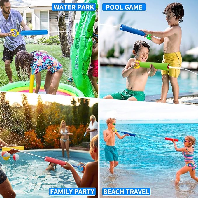 Water Guns for Kids, Outdoor Water Toys, Squirt Blaster Guns Pool Toys for Kids Ages 4-8, 8-12, Backyard Swimming Beach Garden Fighting Game Party Activities for Girls Boys Teen