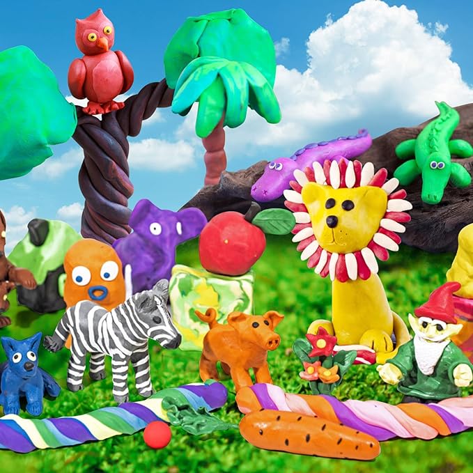 Air Dry Clay, 14 Colors Modeling Magic Clay for Kids | Includes Tools, Soft & Ultra Light, Ages 3-8+ Years, Boys & Girls