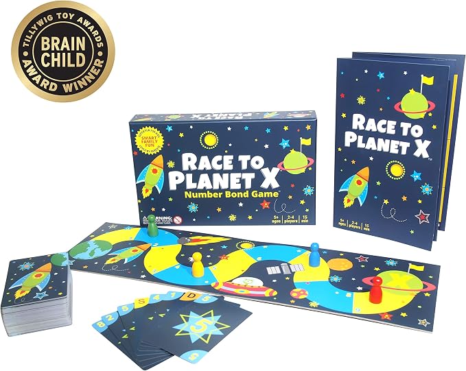 Race to Planet X: Number Bond Game - Math Games for Kindergarten, First Grade - Learn Addition Subtraction with a Super Fun Board Game