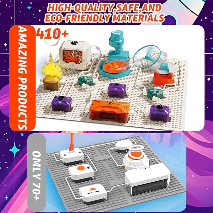 Science Kits for Kids, 410+ Projects Circuit Exploration Kits Educational Electronics Toys for Boys & Girls Hands-On Engineering Toy, Birthday, Halloween, for Ages 5 6 7 8 9 10 11 12