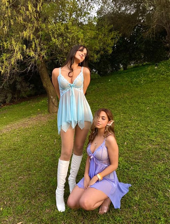 Avidlove Lingerie for Women Lace Babydoll Sleepwear Boudoir Outfits Plus Size Langeray XS-5XL