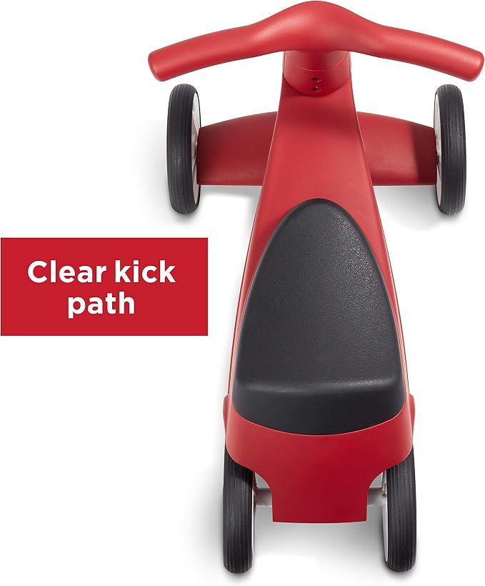 Radio Flyer Scoot About Sport Ride On, For Toddlers 1-3, Stable Wide-Set Front Wheels, Front Steering, Clear Kick Path, Under Seat Storage, Easy-Glide Wheels, 42 lb Capacity, Toddler Ride On Toys