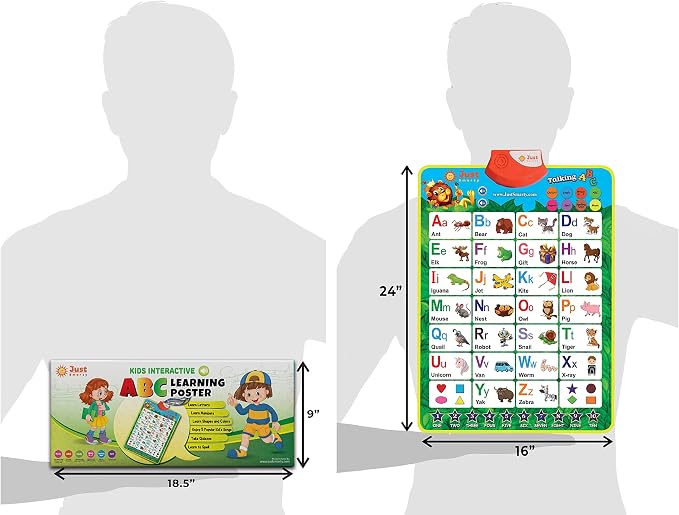Just Smarty Interactive Learning & Education Toys for 2+ Year Old | Alphabet Learning Toddler Toys Age 1-2 | Learning Toys for 1 + Year Old Boys and Girls | ABC Baby Learning Toys 12-18 Months