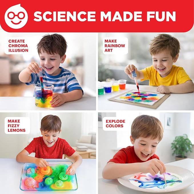 Doctor Jupiter Color Science Kit for Kids Ages 4-5-6-7-8 | Birthday Gift Ideas for 4+ Year Old Boys & Girls | Toy Stem Kit with 10 Experiments | Preschool Learning & Educational Projects